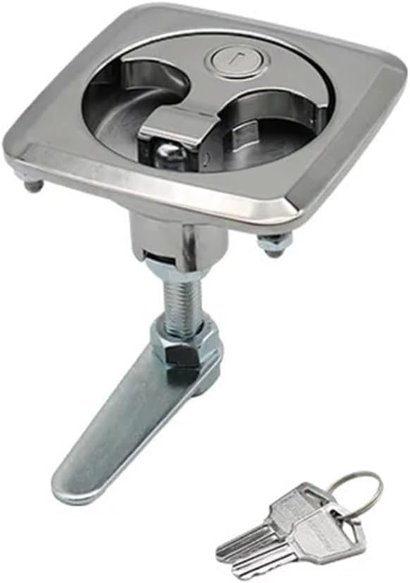 MS903-1 304 Stainless Steel Pull-Type Panel Lock Compartment Lock for Cargo Trucks Engineering Vehicles Toolbox Industrial Distribut 1Pcs