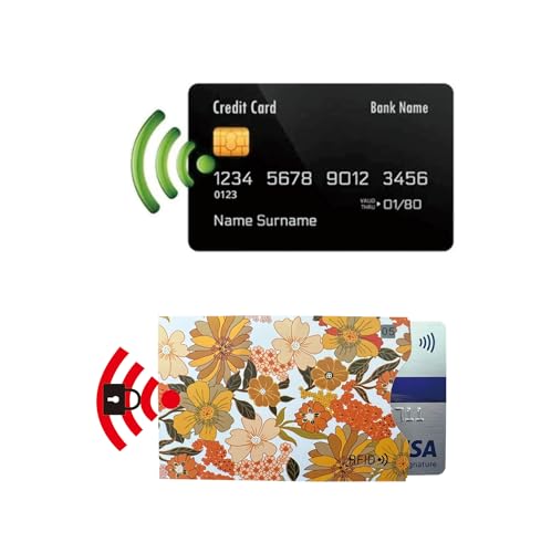 8 RFID Blocking Sleeve Credit Card Sleeves Protector Holder Anti RFID Identity Theft Protection Slim Fit Wallet/Purse(Yellow)4