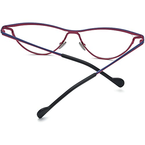Image of FONEX Colorful Pure Titanium Glasses Frame Women Retro Round Eyeglasses