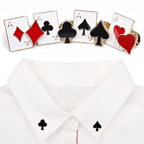 8 Pièces Hommes de Costume Broche, Broche Chemise Femme, Broche Ensemble, Robe Broche, Black Spade Red Heart Black Berry Red Square Broches pour Hommes, Femmes, Chapeaux, Revers, Manteaux Cover