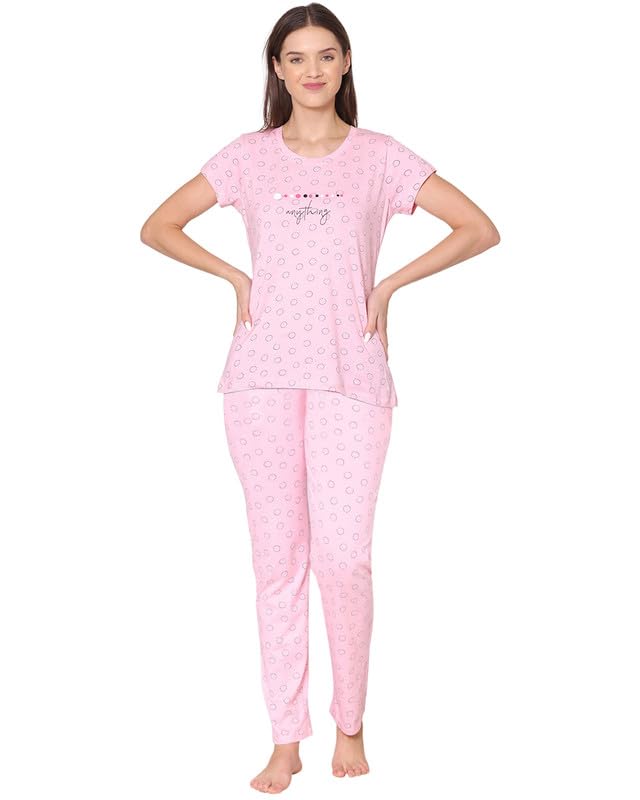 BODYCARE Womens Combed Cotton Printed Tshirt & Pyjama Night Suit Set-BSLS12001-12013 - Review, Price and Buying Guide