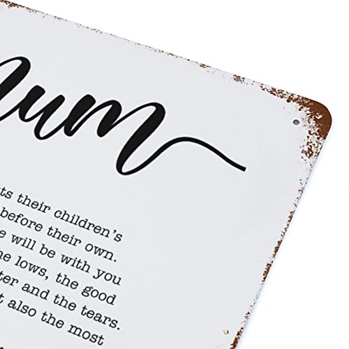 Funny Noun Definition Of Mum Metal Signs Funny Quote Saying Plaque Tin Sign Patio Signs And Decor Outdoor Vintage Bar Decor 8"X12" Christmas Party Wall Decor Art Iron Vintage Sign #TOP6