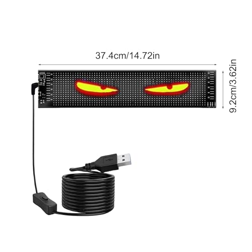 Ojos para coche programables con panel LED flexible y animaciones RGB para autocaravana 6