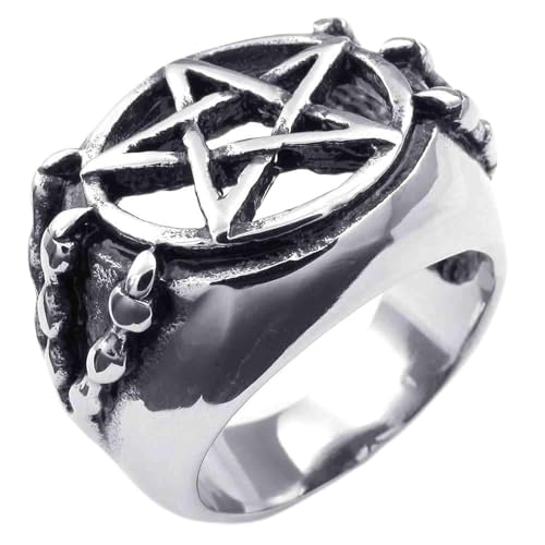 Bague biker homme style punk pour look motard noir