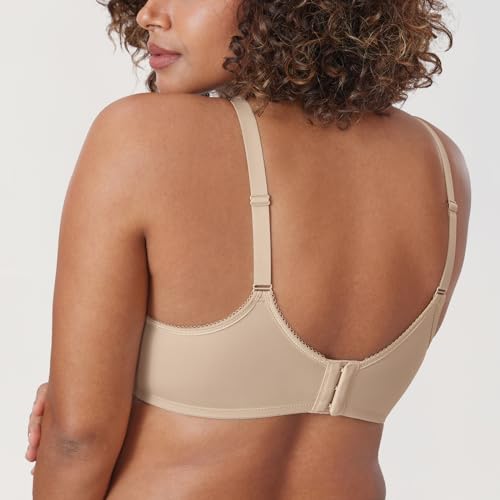 Image of DELIMIRA Women's Seamless Tshirt Plus Size Bras | Full Coverage, Underwire, Lightly Lined, Up to F