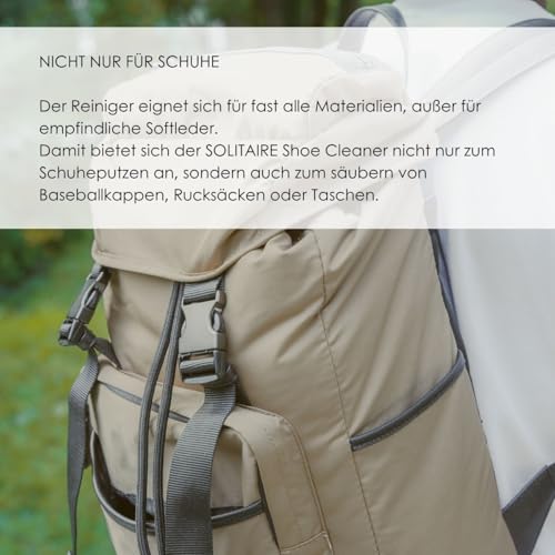 Solitaire Shoe Clean - Reinigung und Fleckentfernung für Schuhe mit Bürste, Transparent (Transparent), 75.00 ml