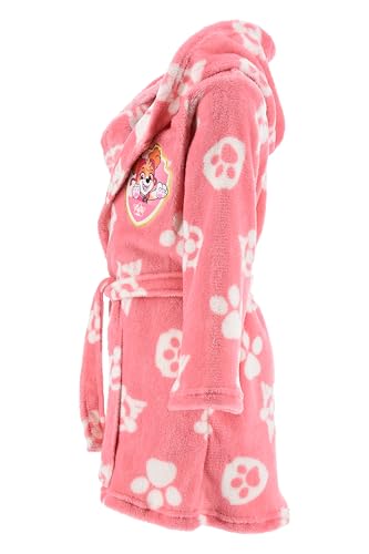 PAW PATROL Mädchen Bademantel | kuschliger Morgenmantel | Coral Fleece | mit Kapuze und Skye Motiv Gr. 98 128 (DE/NL/SE/PL, Numerisch, 98, Regular, Hellrosa)