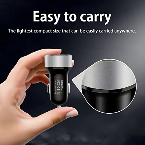 BELIYO car charger USB36W/6A 2023 latest voltage display meter cigarette lighter socket USB cigar socket USB fast charging car charger, suitable for iPhone, iPad, SONY, Samsung Galaxy (Blue) - Image 6