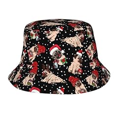 Christmas Xmas Style Santa Cute Funny Pug Cute Dog Black and White