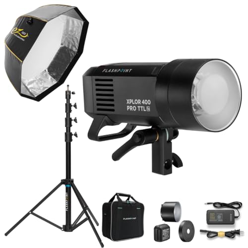 Flashpoint XPLOR 400 PRO TTL R2 400W Battery-Powered All-in-One Outdoor Flash, Bundle with, 48
