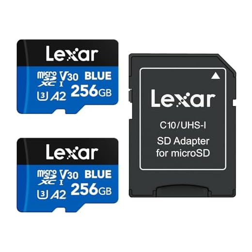 Lexar Blue Scheda Micro SD 256GB 2PK, fino a 160 MB/s in lettura, scheda microSDXC UHS-I, C10, U3, V30, A2, video Full-HD e 4K, scheda di memoria ad alta velocità per smartphone/tablet/action camera