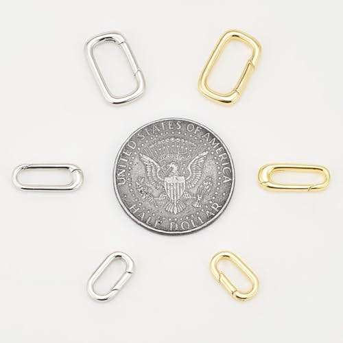 DEVPSISR 10pcs Oval Clasp Carabiner,Jewelry Necklace Connector for Extend or Repair,Gold-17.9mm by DEVPSISR - Image 3