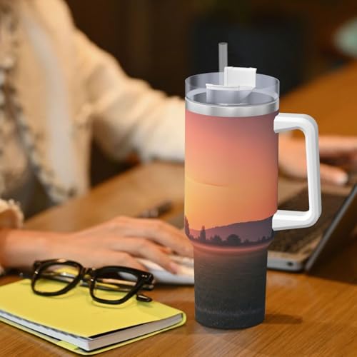 Vaso aislado de 40 onzas, taza de viaje y botella reutilizable 7