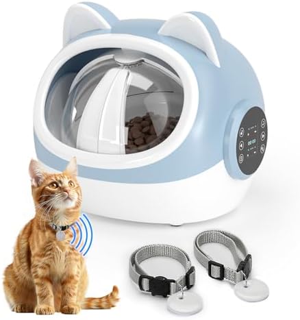 RFID Smart Pet Feeder with Dual Collar Tags – Automatic Food Bowl...