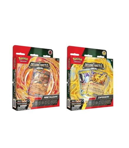BANDAI Juego de Cartas Pokémon TCG: Baraja de Combate Deluxe Ninetales Varios Modelos (Español), Atrévete a Dominar el Juego de Cartas Pokémon: Duelos Electrizantes, PC50466 Multicolor