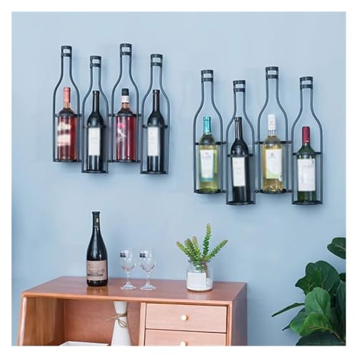 Soporte para botellas de vino metálico 50.5x10x53 cm miniatura 5