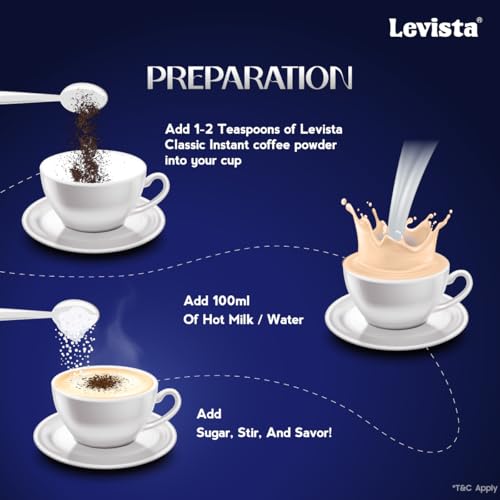Image of Levista Classic Pure Instant Coffee 100 /90 GM JAR | Pure coffee