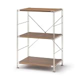 無印良品 ステンレスユニットシェルフ ウォールナット材棚セット 小 幅58×奥行41×高さ83ｃｍ 83266943