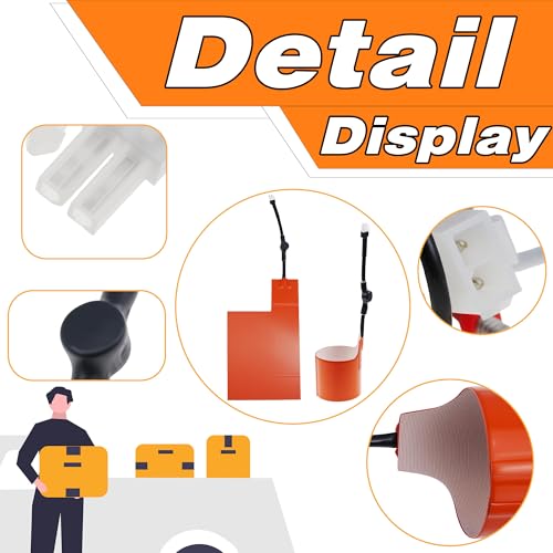 Battery Heater Pad & Oil Filter Heater Kit, Compatible with Generac- Battery Warmer Pad 7101 & Oil Heater Pad 7102,Battery and Oil Filter Heater Kit for Generac 9KW-22KW Cold Weather maintaince kit