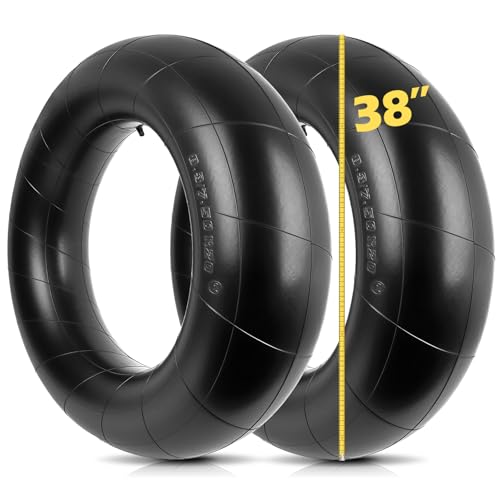38 Inch Snow Inner Tube 2 Pack, Snow Tube for Snow Sledding and River Floating, Inflatable Butyl Rubber Snow Tube Heavy Duty, Innertubes for Snow Tubing, Pool Closing and Whitewater Adventures