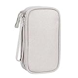 Genérico Estuche De Viaje para Organizador Electrónico - De Almacenamiento De Doble Capa Estuche De Viaje para Cable con Técnica, Organizadora De Cables Bolsas De Acceso para Transporte