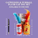 Haute Diggity Kitty Catweiser + Furball Catnip Toys, Soft Plush Cat Toys Catnip Filled with Interactive Crackle Sound & Feathers, Safe & Durable Toy for Cats & Kitten, 2 Pcs - Image 2