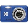 كاميرا رقمية Kodak PIXPRO FZ55 (أزرق) + علبة كاميرا تصوير وإخراج + بطاقة ذاكرة SDXC سعة 128 جيجابايت