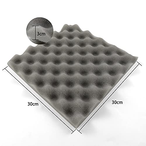 24 PCS 30 * 30 * 3cm Painéis de espuma acústica Almofada de espuma de ovo Espuma de isolamento de so