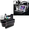 Double-use Steering Wheel Tray, Car Food Trays for Eating with Drinks Holder, Car Trays for Eating, Car Seat Gap Filler, 2 Pack Multifunctional Car Seat Organizer