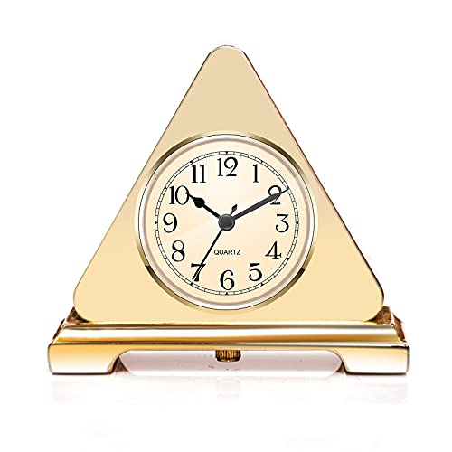 Hicarer 3-1/2 Inch (90 Mm) Quartz Clock Fit-Up/Insert With Arabic Numeral (Gold) #TOP1