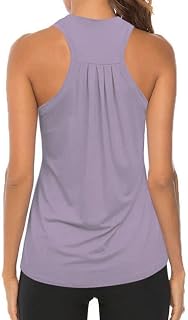 FFNUM Yoga Exercise Athletic Bras Women Tank Tops Yoga Sleeveless Crop Top Breathable Color Workout Tank Top Gym Running Workout Tank Tops (Color : Purple, Size : L Size)