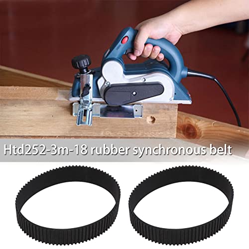 ECSiNG 2X Gummi Synchronriemen HTD252-3M-18 Zahnriemen 84 Zähne 3mm Teilung 18mm Breite für mechanische Präzisionsübertragung