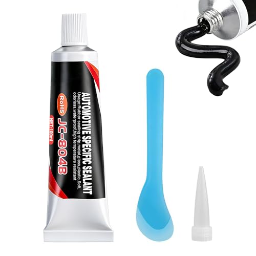 Image of 100ml Black Silicone Sealant, Windscreen Sealant for Car Sealing Strip Adhesive With Applicator, Waterproof, High Temperature, Fast Curing for Cars Windows Roofs Gasket