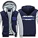 Produktbild XXMM Herren Pullover - NFL New York Giants Football Team Uniform Reißverschluss Plus Samt Hoodies, Unisex-Herbst-Winter Hoodie Langarm,3XL