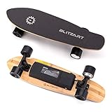 Blitzart Mini Flash 28' Electric Skateboard Electronic Hub-Motor 2.8' Wheel E-Skateboard (Black)