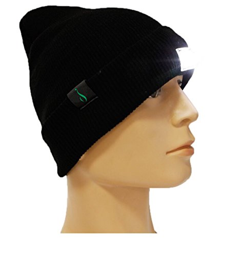 iElegance Extremely Bright LED Lighted Beanie, Headlamp, Cap, Hat! Unisex! Perfect Hands-Free Flashlight for Jogging, Dog Walking, Hunting, Camping, Grilling, and More! 100%!