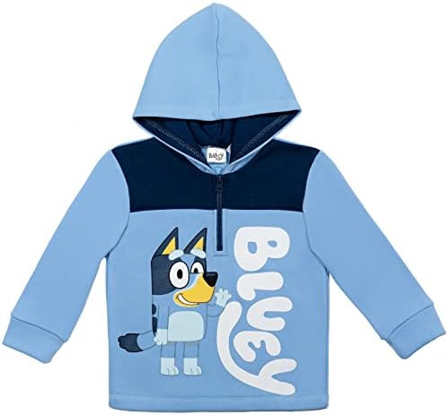 Bluey Toddler Boys Fleece Half Zip Hoodie 4T Blue