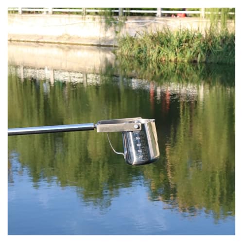 MZZKFC 2 3 4 6 8 9 13 16 19 23 FT Telescopic Rod Water Collector, 1000ml Stainless Steel Water Sampler Cups with Graduated, Extra Long Metal Water Sampling Dipper(24-59.1 in/61-150cm)