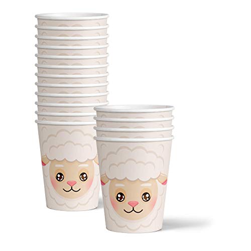Sheep Birthday Party Supplies Set Plates Napkins Cups Tableware Kit for 16 - Thumbnail 6
