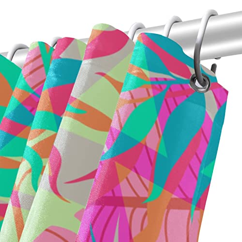 Rideau de douche lavable motif palmier abstrait 183x183 imperméable