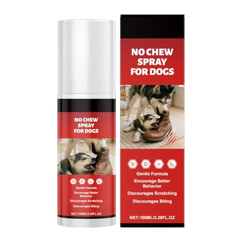 Genérico Spray Antimordeduras para Perros, Spray Anti-Mordeduras 100ml, Agente Amargo Corrector Malos Hábitos Prevención Lamidos Mordiscos