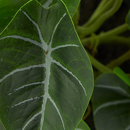 Deco 79 The Novogratz Faux Foliage Pothos Artificial Plant With Realistic Leaves And Gold Porcelain Pot, 14" X 14" X 12", Green #TOP6