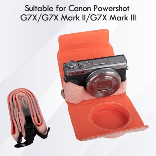 Funda Vintage de Cuero para Canon PowerShot G7X miniatura 2