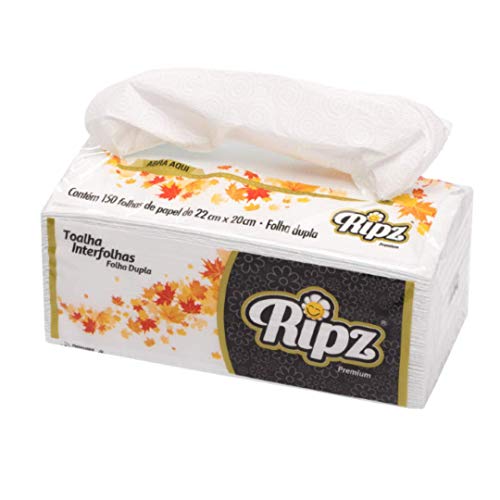 Papel Toalha Interfolha Ripz - Folhas Duplas - Pacote com 150 Folhas – 40g Colors, Ripz