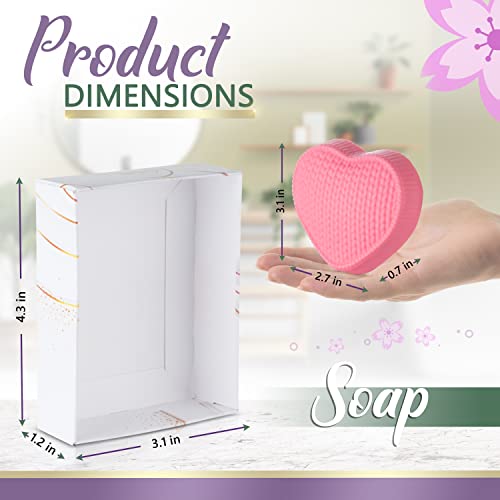 Lasabonika Premium Decorated Soap Knitted Heart: Handmade, All-Natural, Organic, Scented Bath Hand Soap Shaped Like A Knitted Heart, 2.8 Oz #TOP1