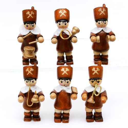 Dekohelden24 6 handgefertigte Figuren für Weihnachtspyramide,...