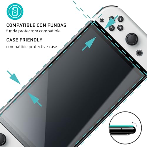 smartect Cristal Templado [2 Piezas, Clear] para Nintendo Switch OLED, Protector de Pantalla HD Antiarañazos, Sin Burbujas, Dureza 9H, 0.3mm Ultra Transparente, Ultra Resistente - imagen 2
