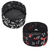 AEUXZA 2 Piezas Bandana Transpirable de Malla, BBQ y Disfraz de Fiesta (Motivos: Chili y utensilios de cocina)