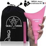 🇨🇵 Urinoir Femme Réutilisable - Toilettes Portable Féminin - Pisse Debout - Kit Urinaire silicone - OFFERT: Sac de Transport - Matériel de Camping vacances - Accessoires de Voyage pour Randonnée