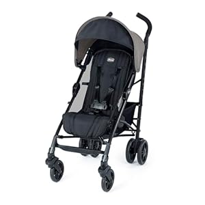 Chicco Liteway Stroller, Compact Fold Baby Stroller with Canopy, Lightweight Aluminum Frame Umbrella Stroller, for Use with Babies and Toddlers up to 40 lbs. | Dune/Brown